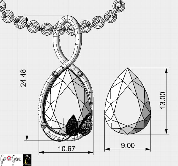 Curling leaves pendant - Image 2